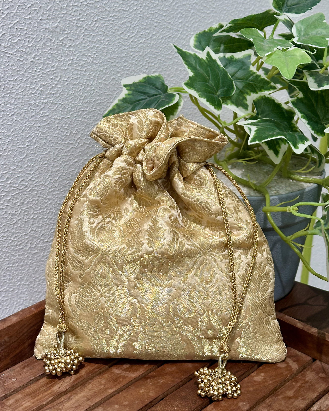 Gold Banarasi Potli