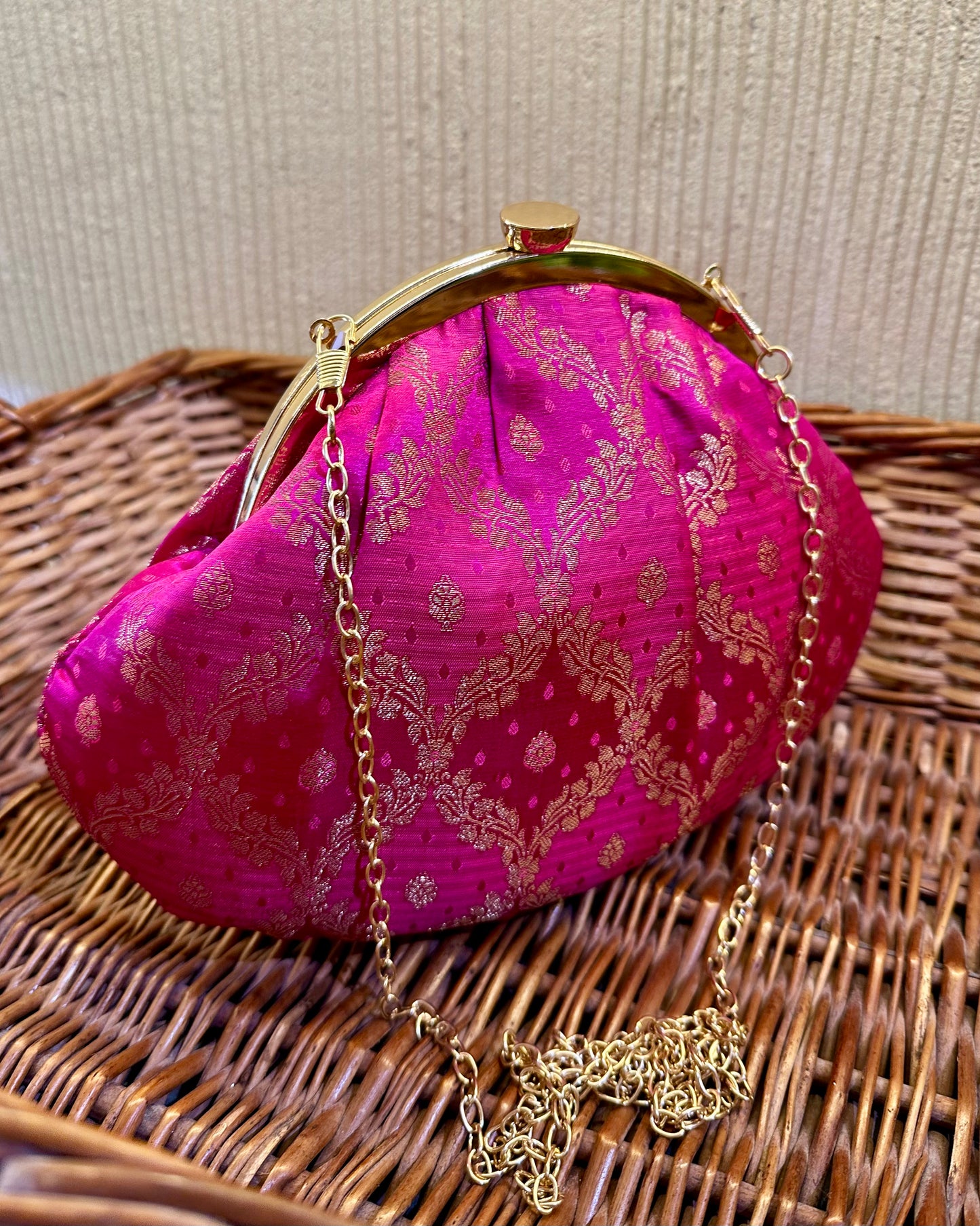 Pink half moon bag