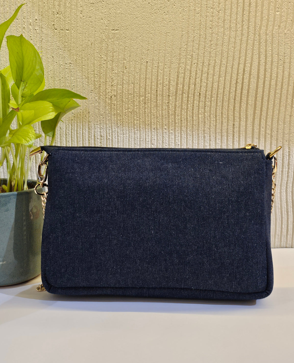 Evil eye Pochette-Blue Denim
