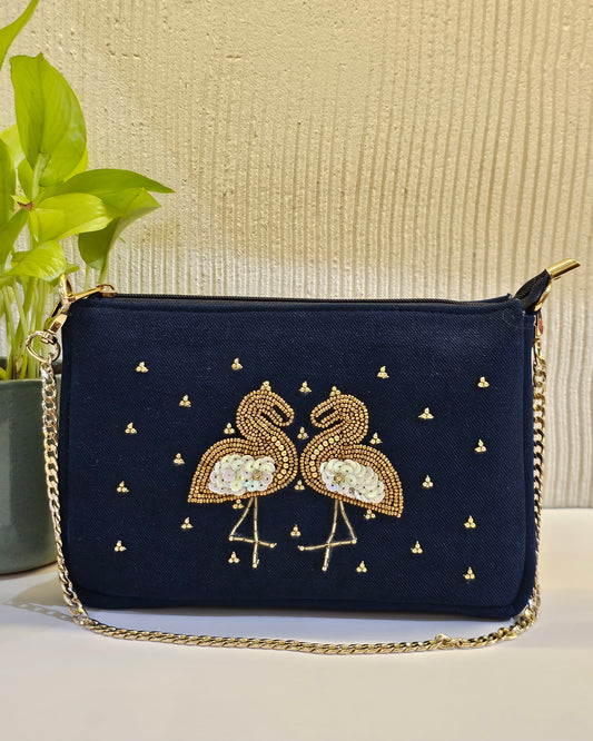 DENIM Flemingo Hand Work Pochette