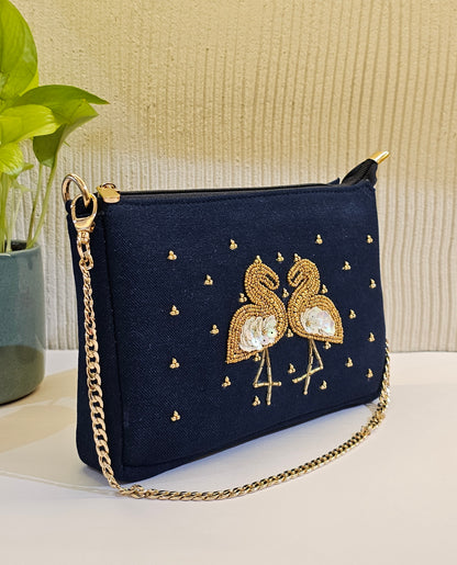 DENIM Flemingo Hand Work Pochette