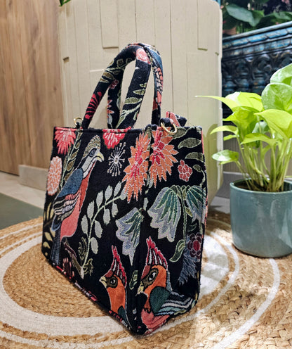 Birdie Print Mini tote