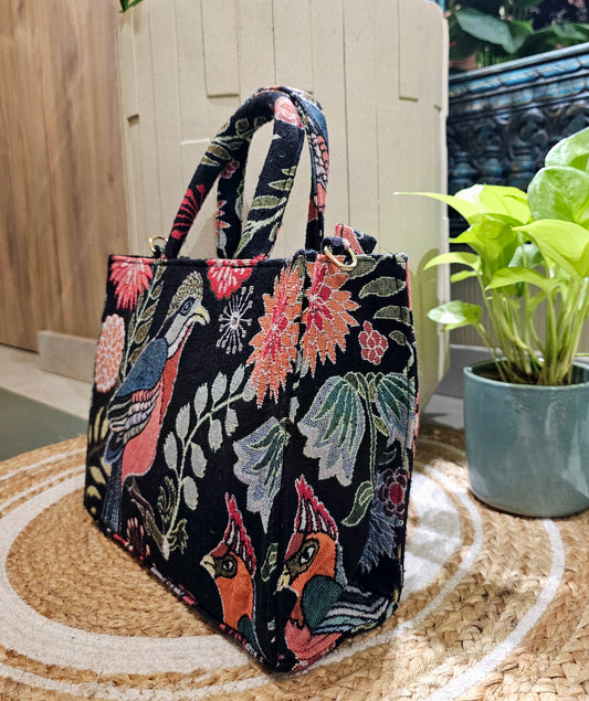 Birdie Print Mini tote