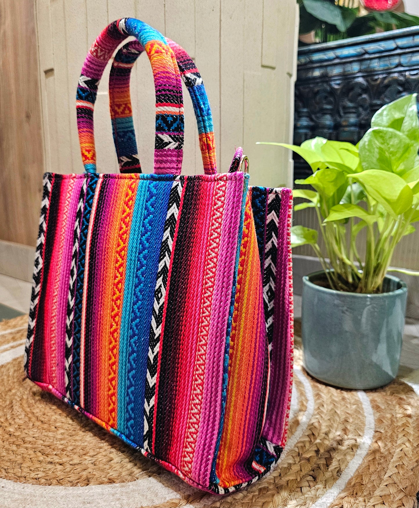 Multicolored Mini tote