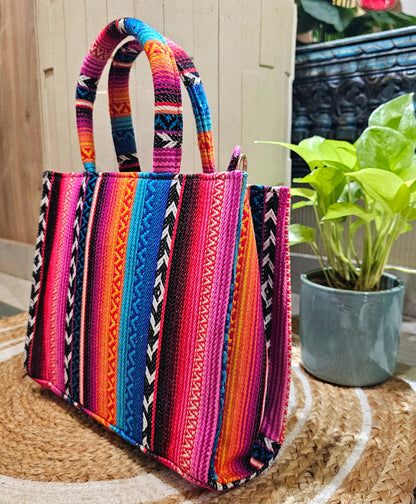 Multicolored Mini tote