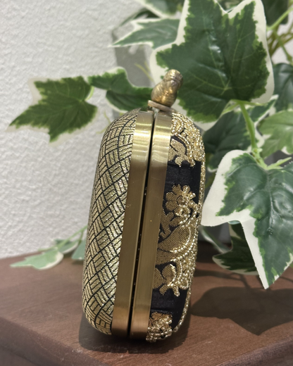 Bird Embroidered Box Clutch