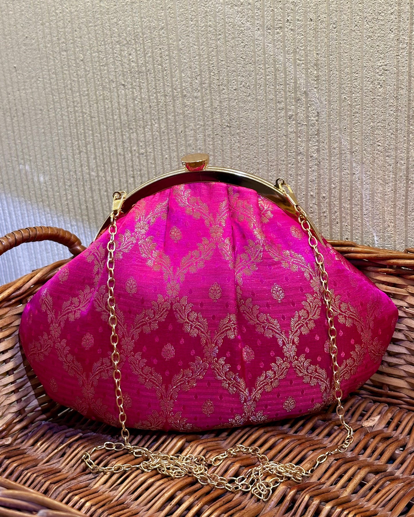 Pink half moon bag