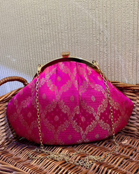 Pink half moon bag