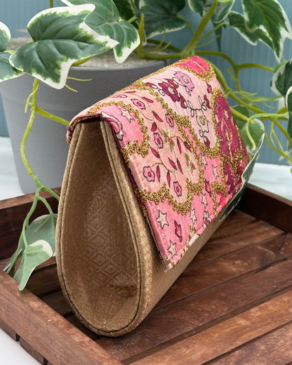 Pink Multicoloured Basic Clutch