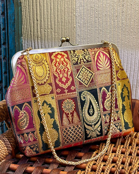 Multicolored Banarasi Purse