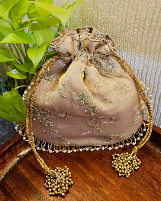 Gold sequin Potli