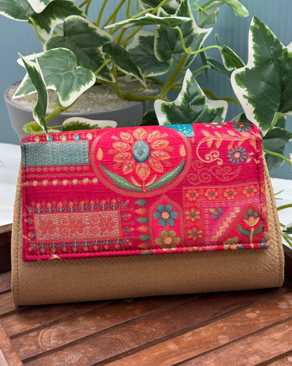 Pink FLORAL Basic Clutch