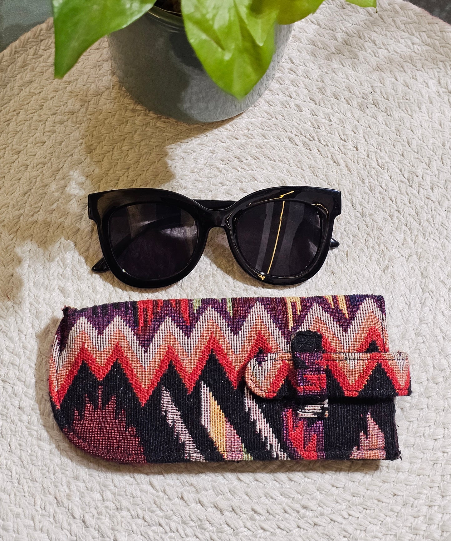 Shades of Red Sunglass Pouch