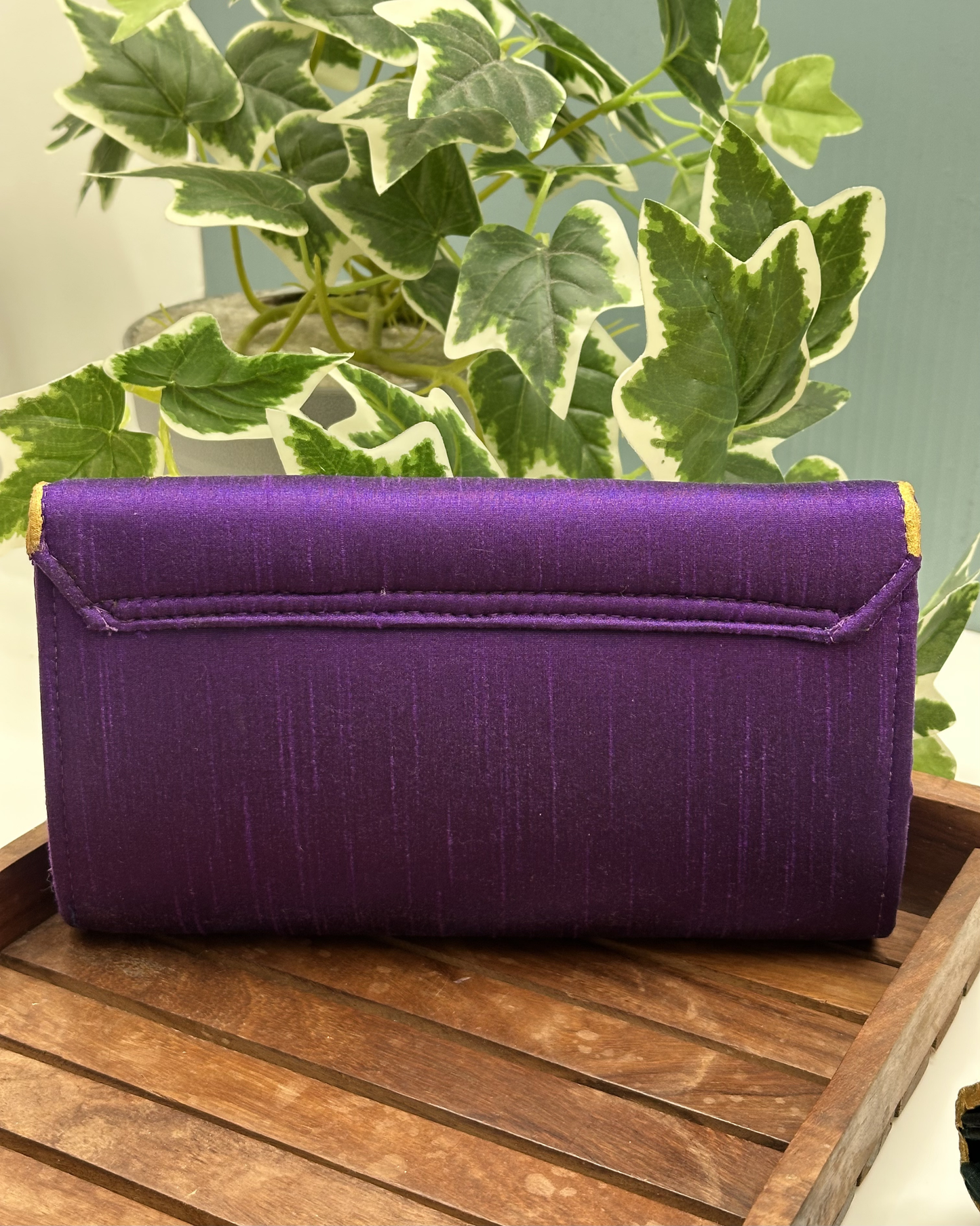 Hand-painted Peacock Clutch