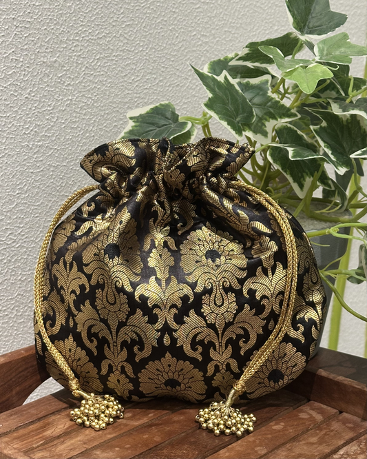 Black Banarasi Potli