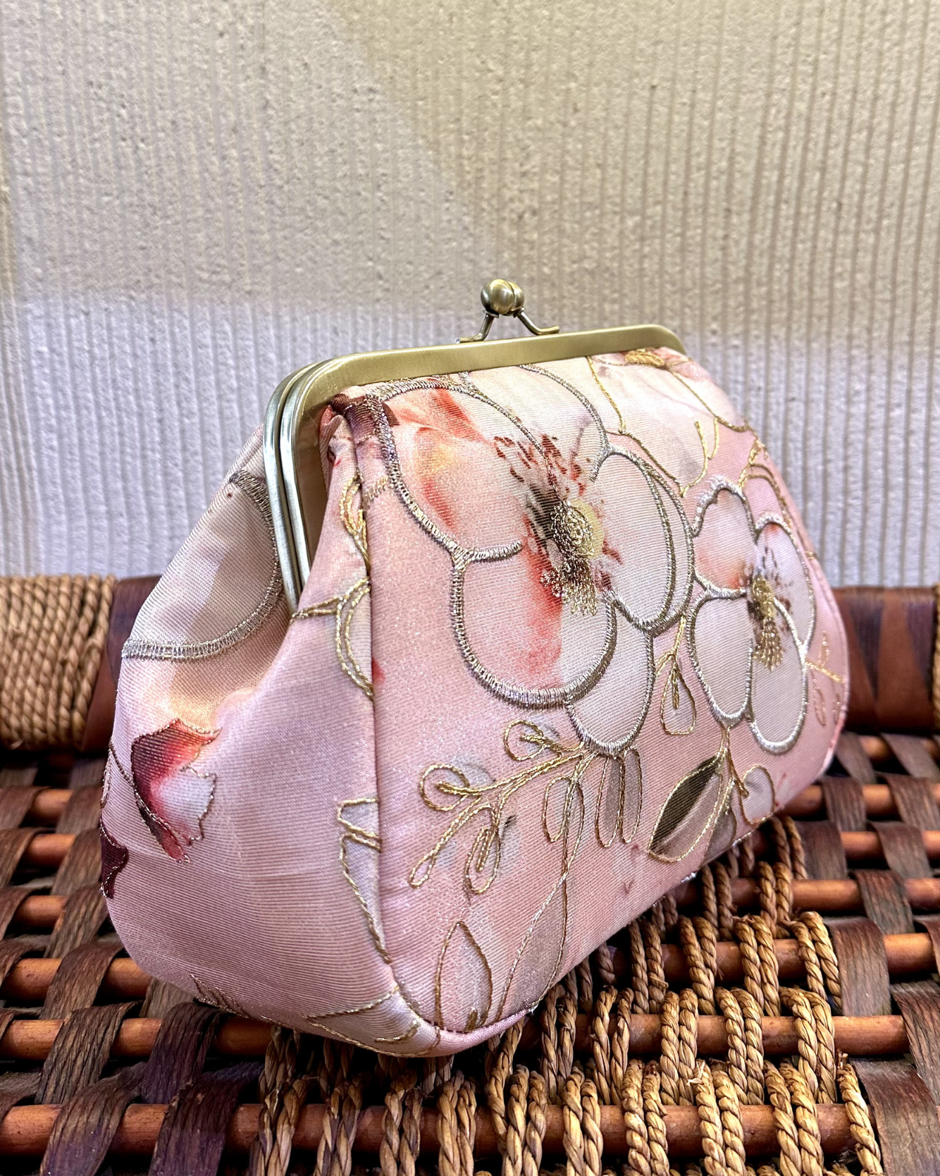 Peach Floral Satchels