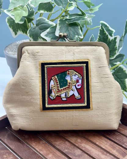 The Tanjore art purse-elephant