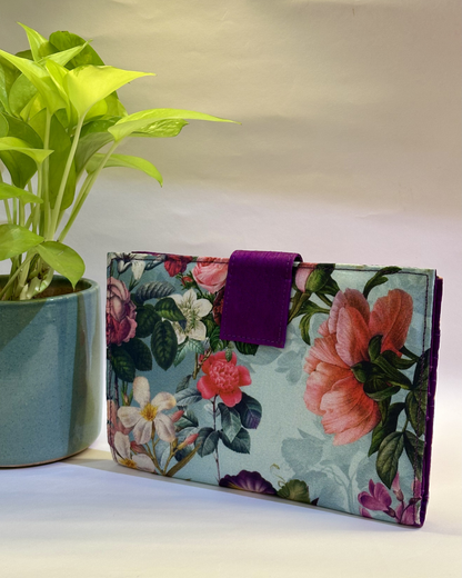 Purple cotton printed wallets