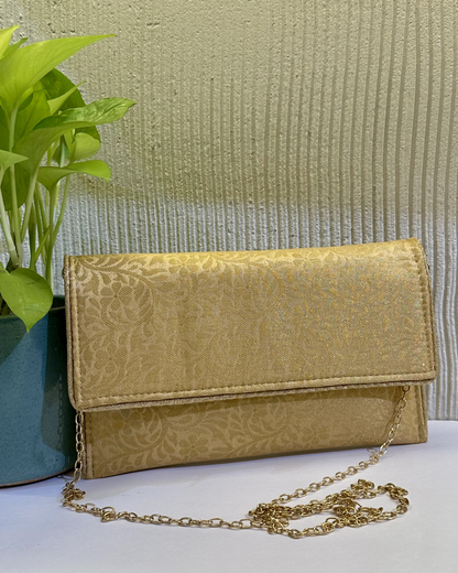 Ethnic Wallets- Gold Banarasi