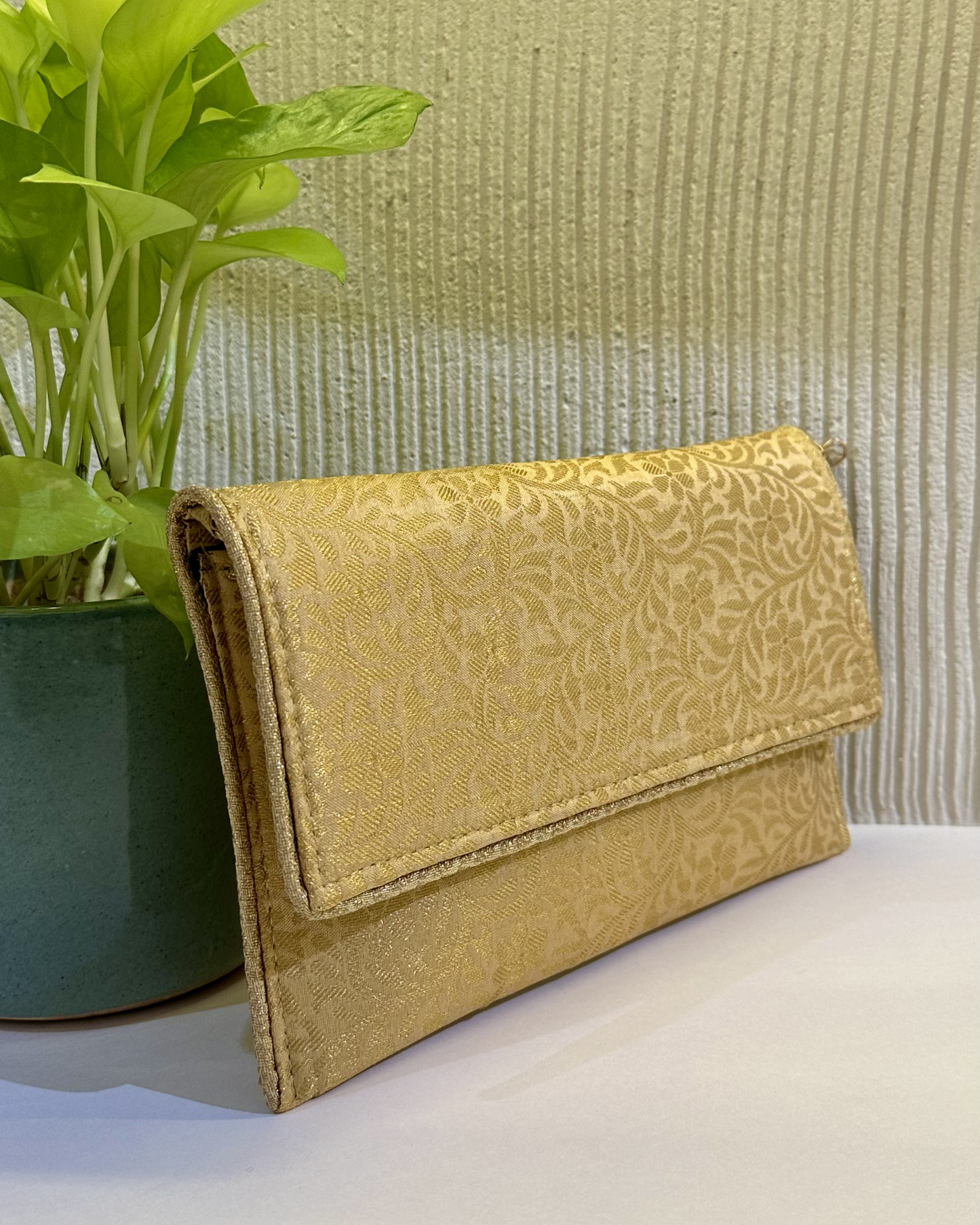 Ethnic Wallets- Gold Banarasi