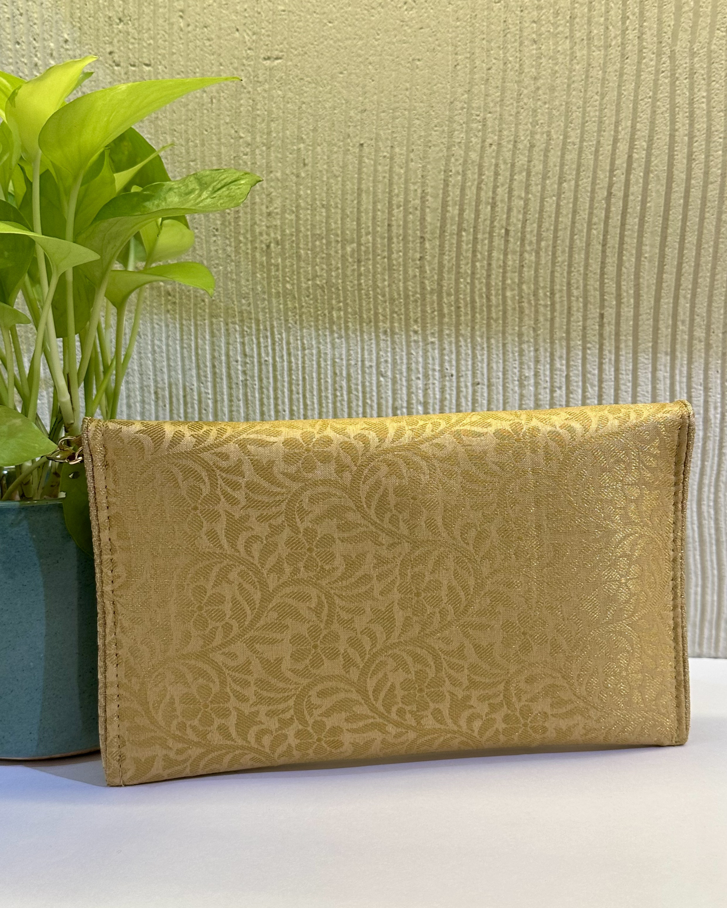 Ethnic Wallets- Gold Banarasi