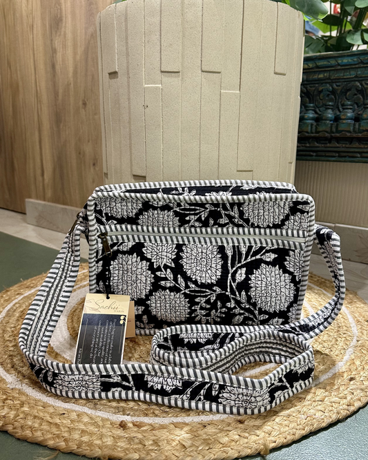 jaipur sling-Black and White