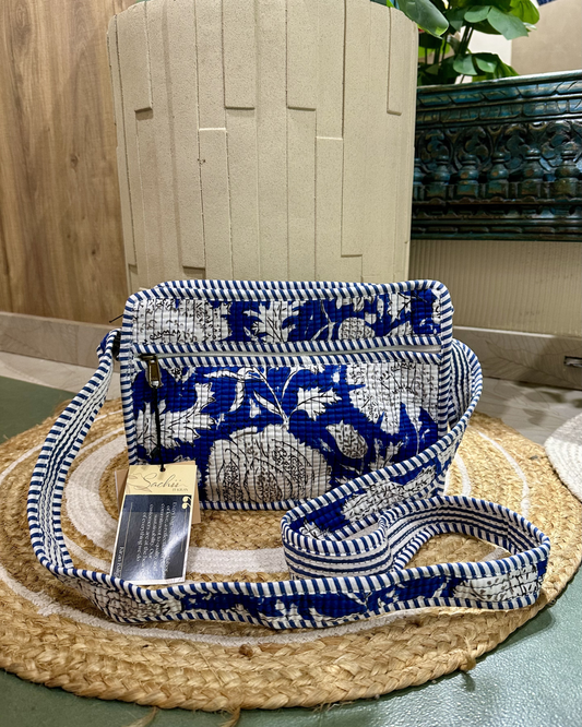 Jaipur sling-Blue and white floral