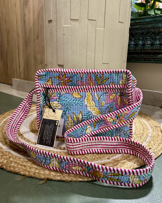 Jaipur sling-Blue floral