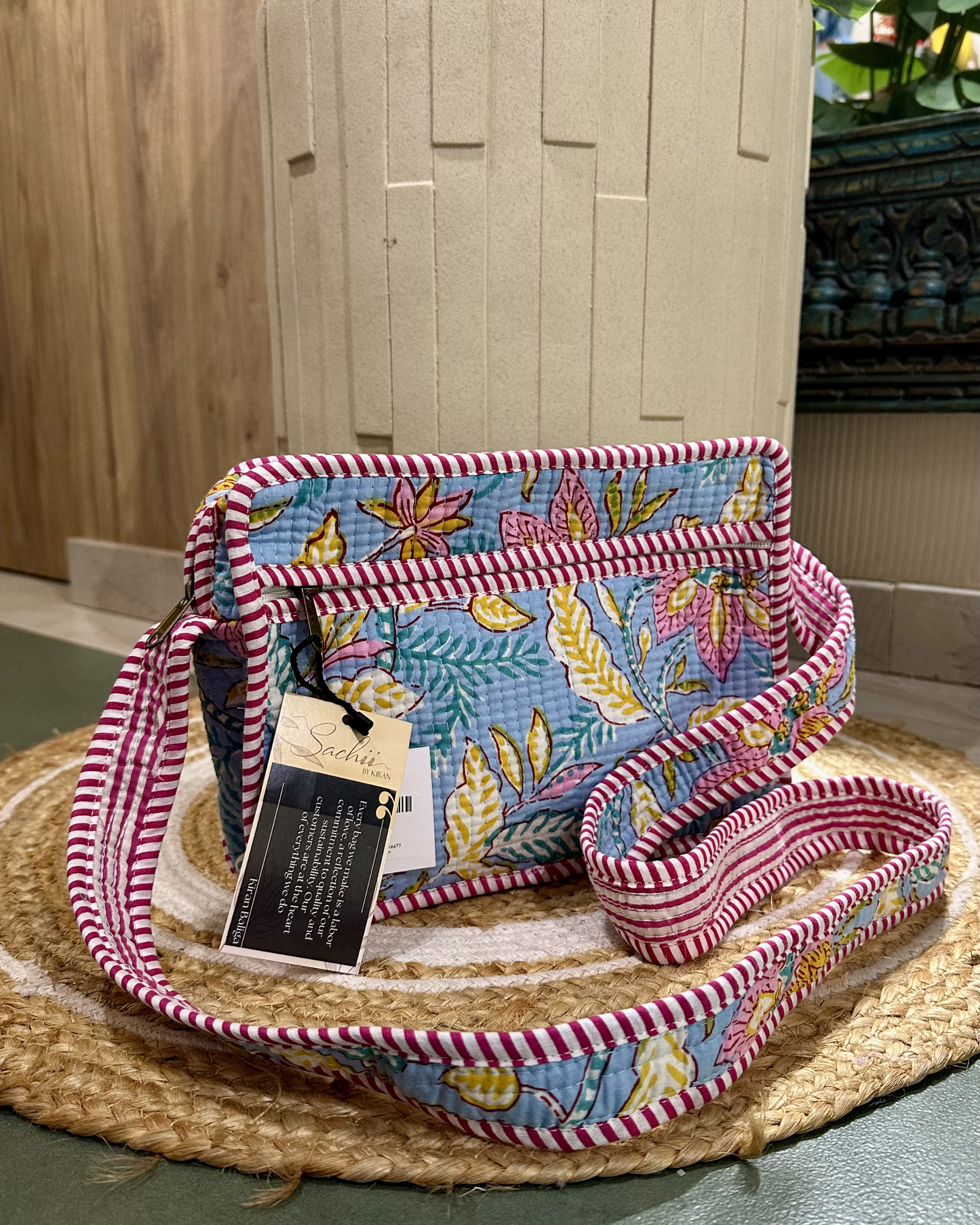 Jaipur sling-Blue floral