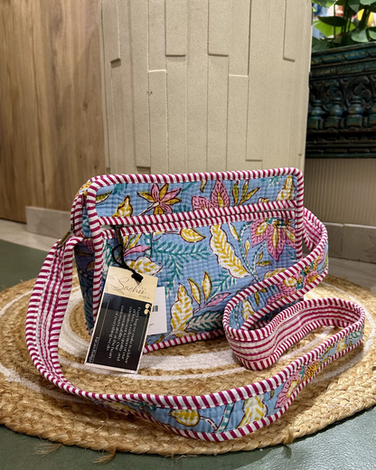 Jaipur sling-Blue floral