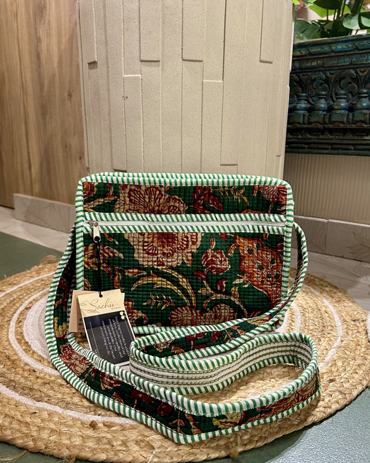 Jaipur sling-Green floral