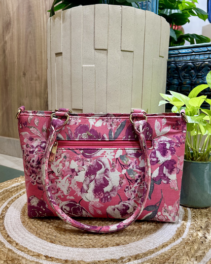 Pink Floral Handbag