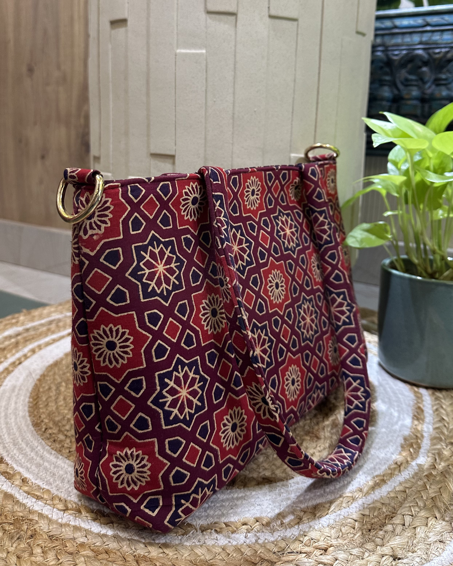 Maroon Paisley Handbag