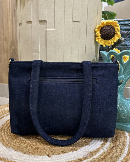 Hand-painted Palm Tree Denim Bag